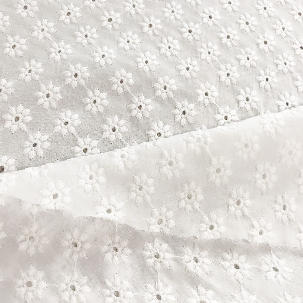 Embroidered Fabric 100% Cotton for Women's Wear Wholesale Supplier 4